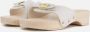 Scholl Iconic Pescura Heel White Leather Muilen - Thumbnail 1