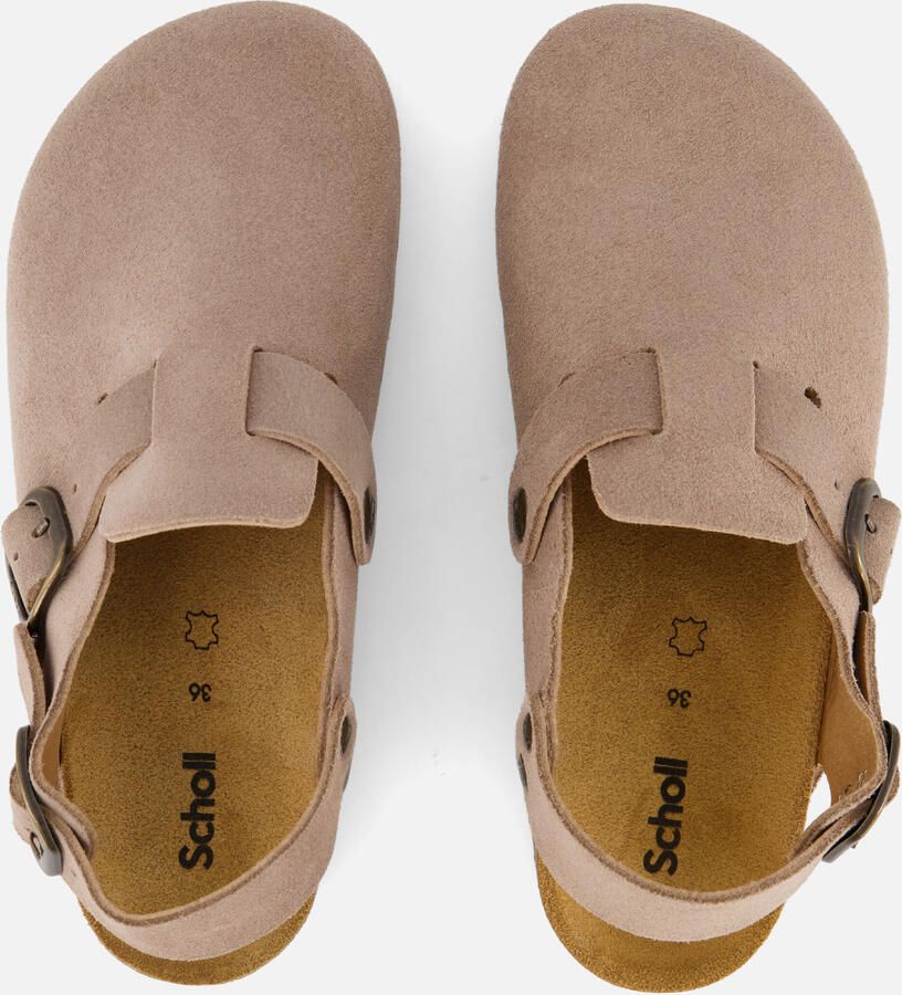 Scholl Dames Slippers Fae Backstrap Dark Beige - Foto 5