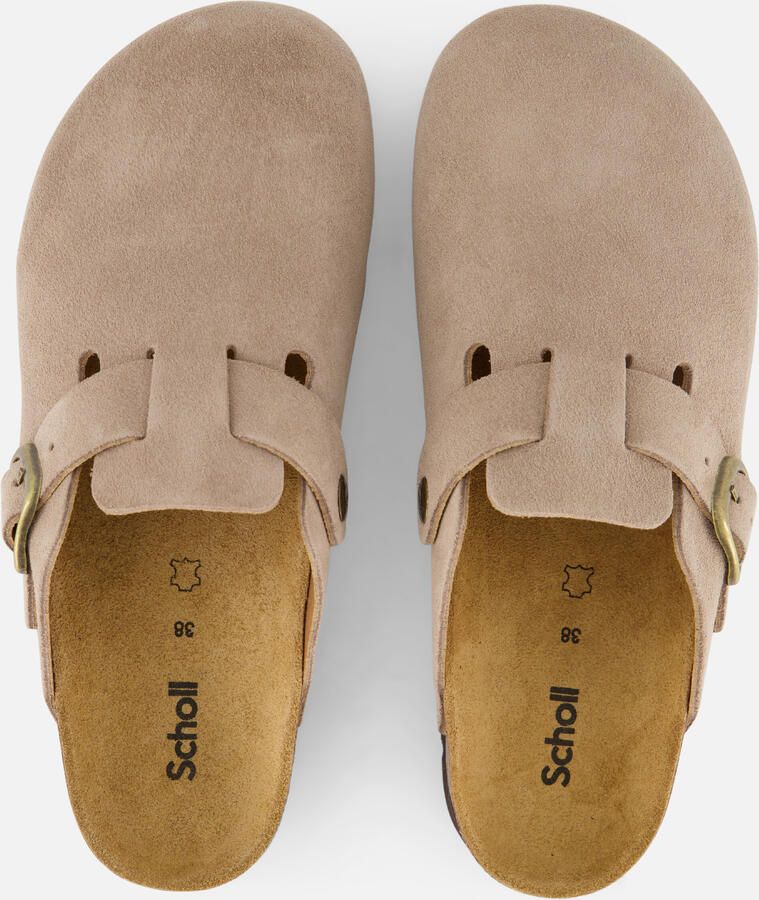 Scholl Fae Clog Slippers beige Suede Dames - Foto 4
