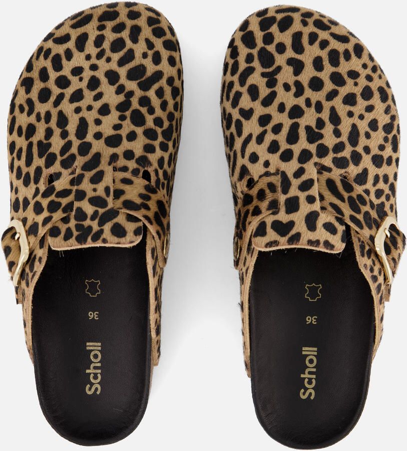 Scholl Gesloten-teen Dierenprint Klomp met Gesp - Foto 3