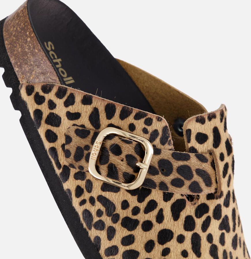 Scholl Gesloten-teen Dierenprint Klomp met Gesp - Foto 2