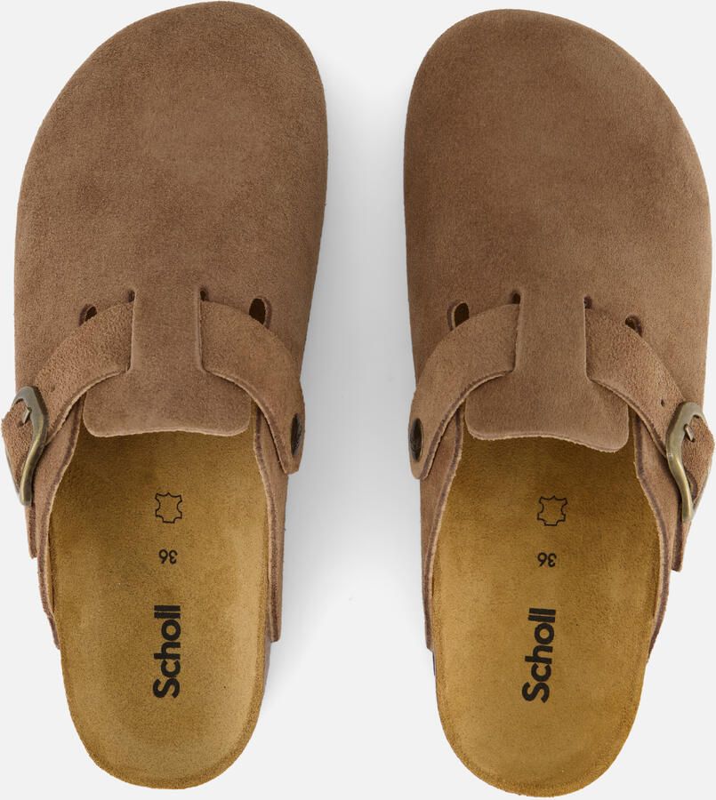 Scholl Suède Gesloten Neus Klomp met Verstelbare Gesp - Foto 4