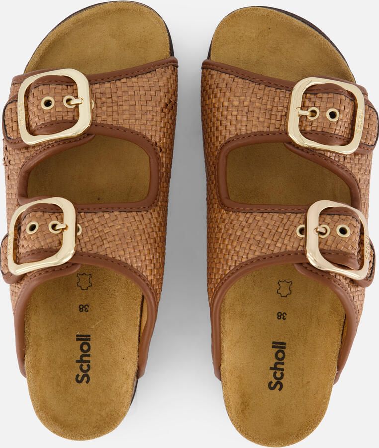 Scholl Sandalen Noelle Raffia Textiel Vrouwen Cognac - Foto 3