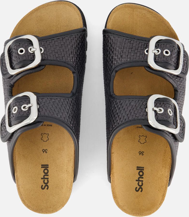 Scholl Sandalen Noelle Raffia Textiel Vrouwen Zwart - Foto 3
