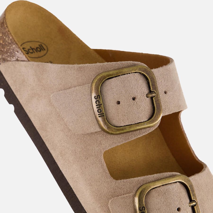 Scholl Donker Beige Tweeband Slippers Noelle - Foto 3