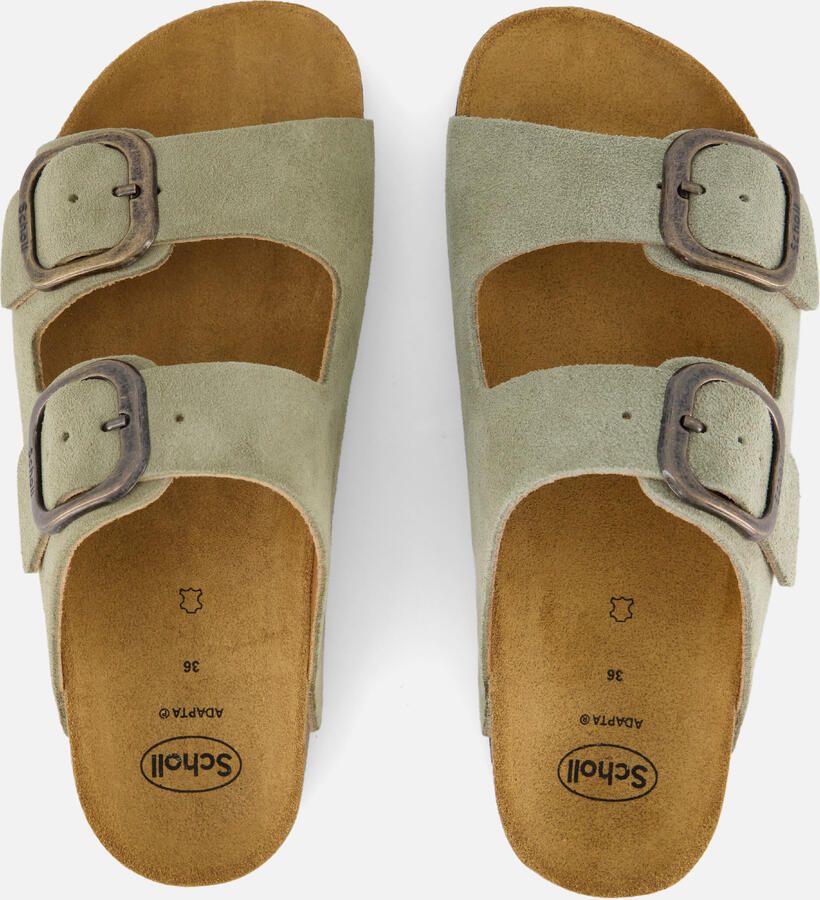 Scholl Noelle imitatieleren leren slippers groen - Foto 6