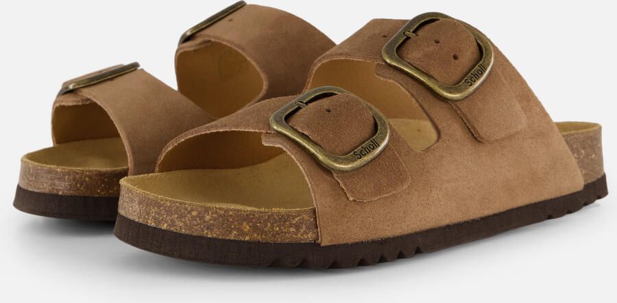 Scholl Teenslippers Noelle Suede Taupe - Foto 8