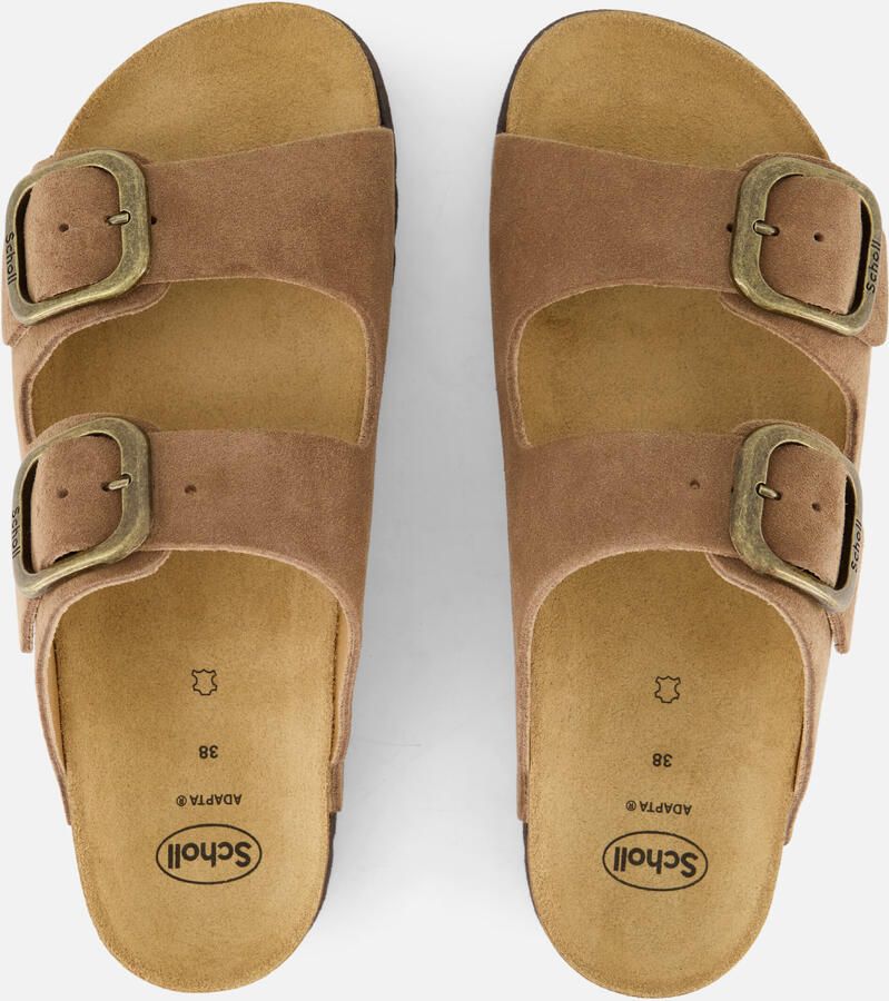 Scholl Teenslippers Noelle Suede Taupe - Foto 6