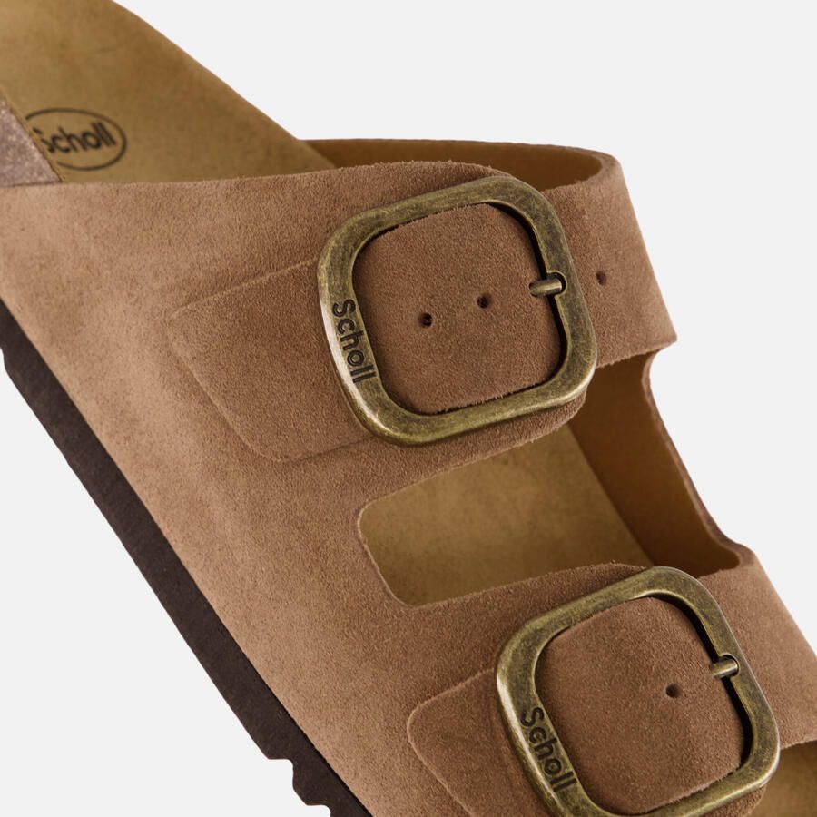 Scholl Teenslippers Noelle Suede Taupe - Foto 5