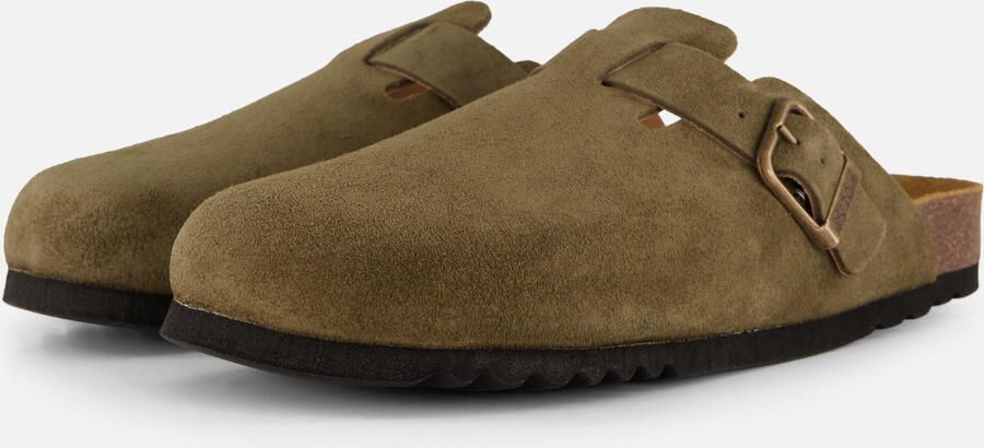 Scholl Olivier Muiltjes groen Suede