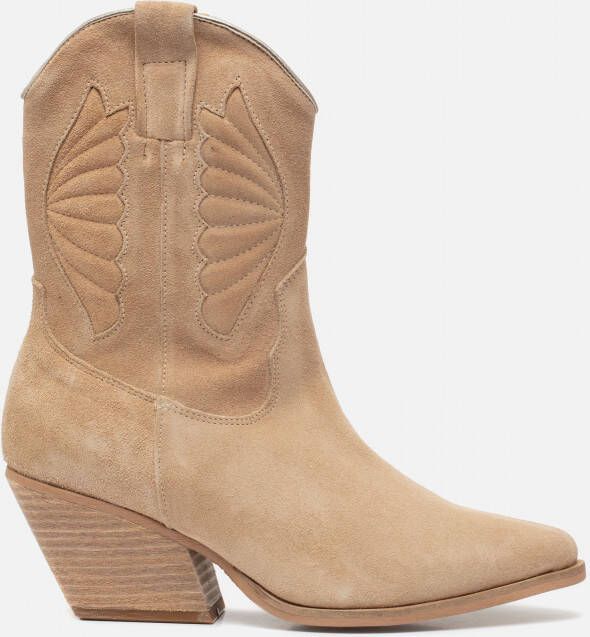 Shoecolate Cowboylaarzen Beige Synthetisch 192702 Dames