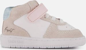 Shoesme Baby Babysneakers Meisjes Beige White Pink Leer