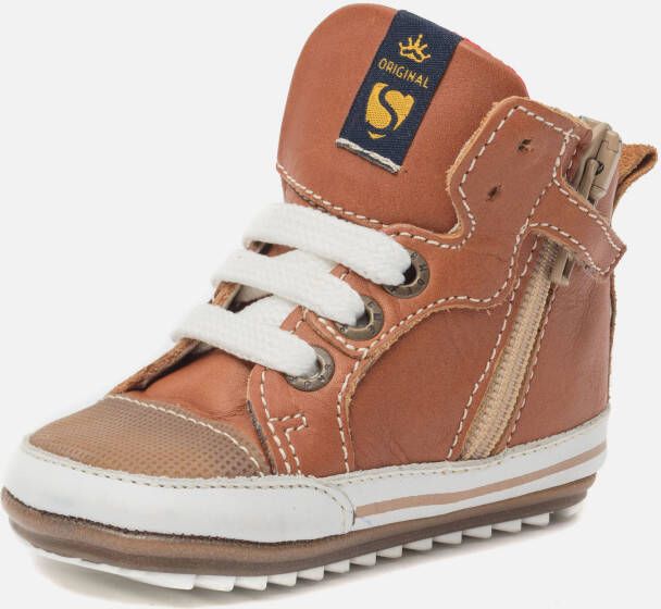 Shoesme Baby | Veterschoenen | Jongens | Cognac | Leer