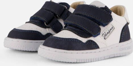 Shoesme Baby Babysneakers Jongens Dark Blue White Leer