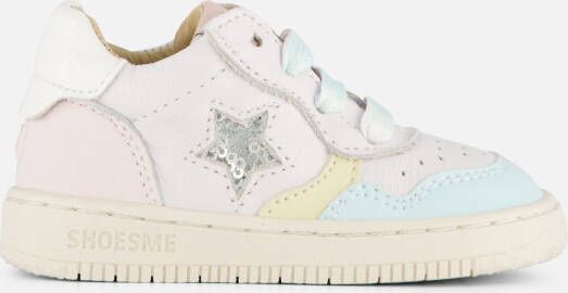 Shoesme Bn24s014 Lage sneakers Leren Sneaker Meisjes Wit