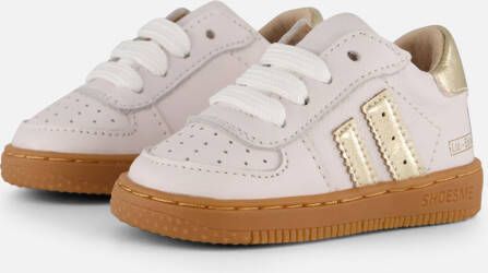 Shoesme Baby Babysneakers white gold Leer