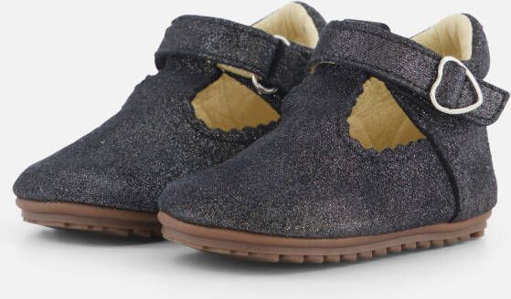 Shoesme Baby | Eerste stapschoenen | Meisjes | BLACK METALLIC | Leer