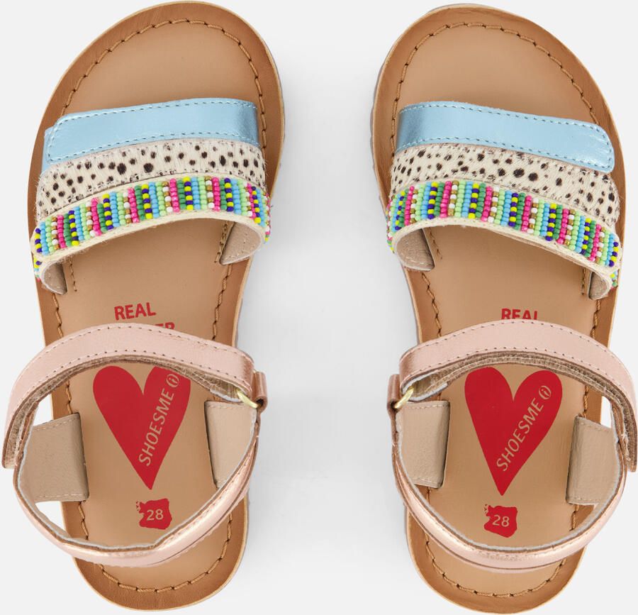 Shoesme leren sandalen rosé blauw Meisjes Leer Meerkleurig - Foto 7