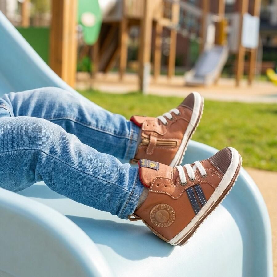 Shoesme Baby | Veterschoenen | Jongens | Cognac | Leer