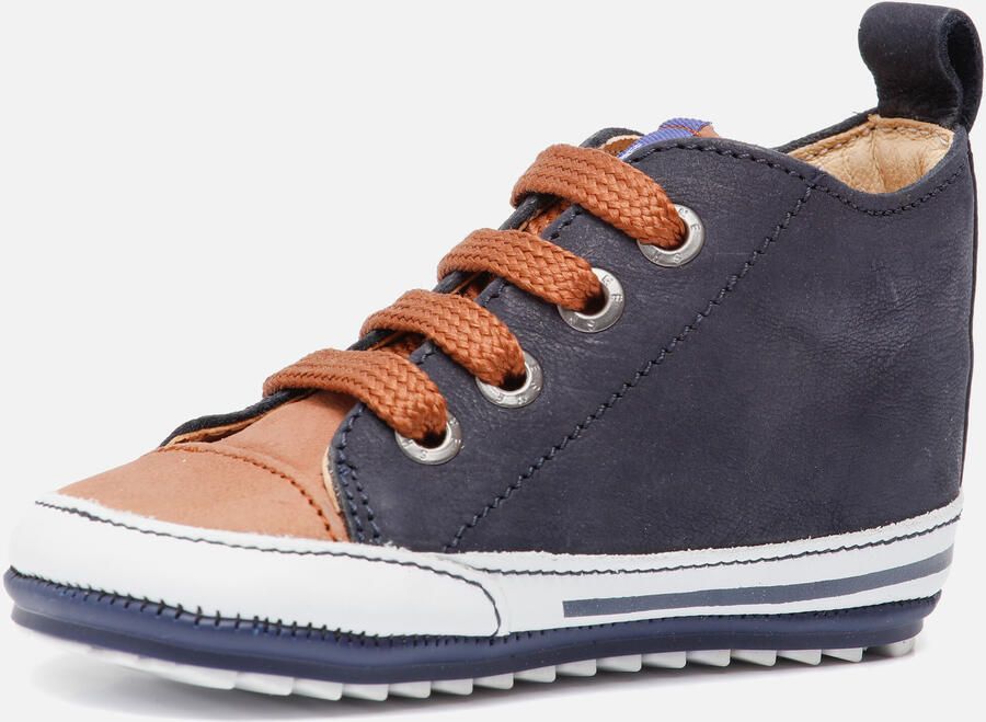 Shoesme BP21W031 A leren babyschoenen blauw cognac - Foto 2