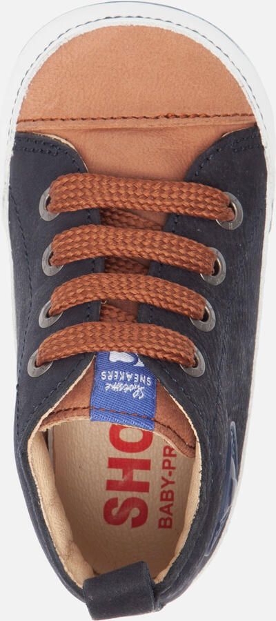 Shoesme BP21W031 A leren babyschoenen blauw cognac - Foto 5