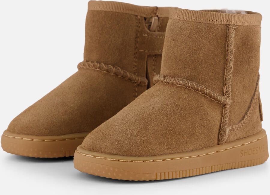Shoesme Cognac Bootie Met Fluffy Voering Laarzen Kinderen Unisex Cognac Lammy - Foto 3