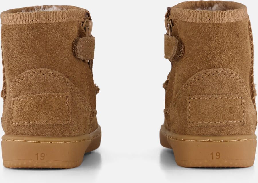 Shoesme Cognac Bootie Met Fluffy Voering Laarzen Kinderen Unisex Cognac Lammy - Foto 6
