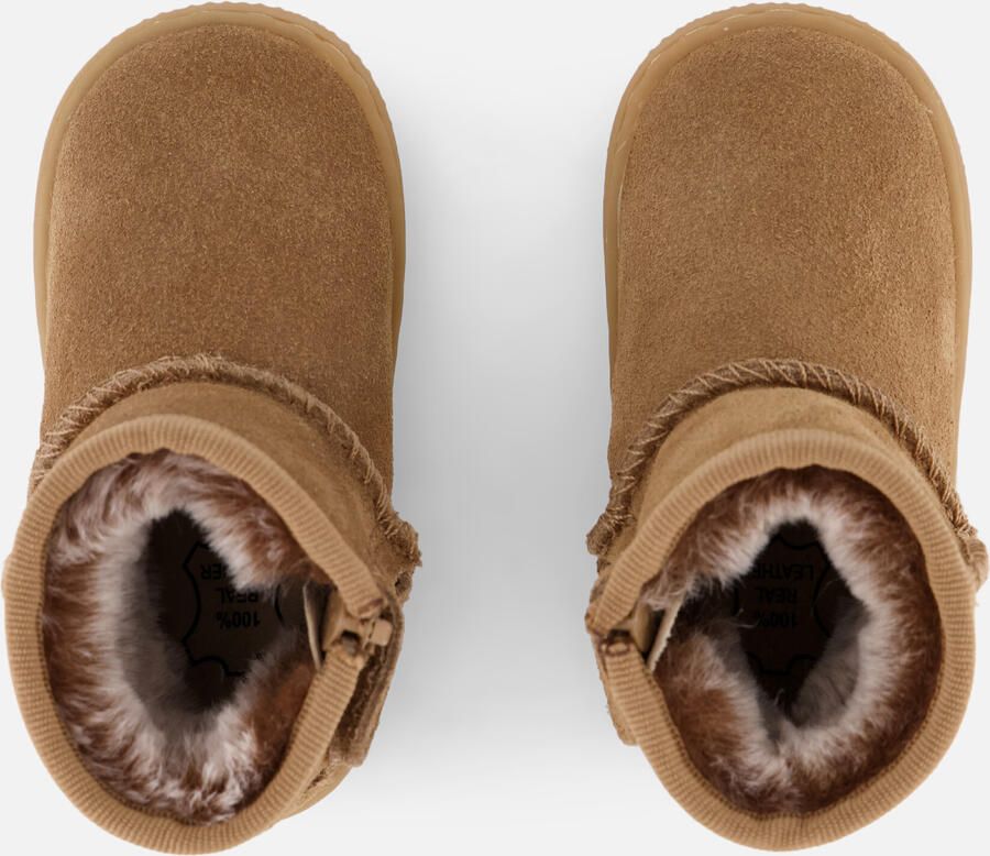 Shoesme Cognac Bootie Met Fluffy Voering Laarzen Kinderen Unisex Cognac Lammy - Foto 5