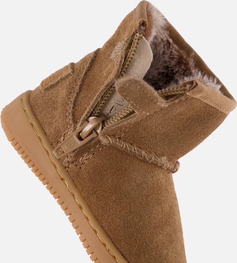 Shoesme Cognac Bootie Met Fluffy Voering Laarzen Kinderen Unisex Cognac Lammy - Foto 4