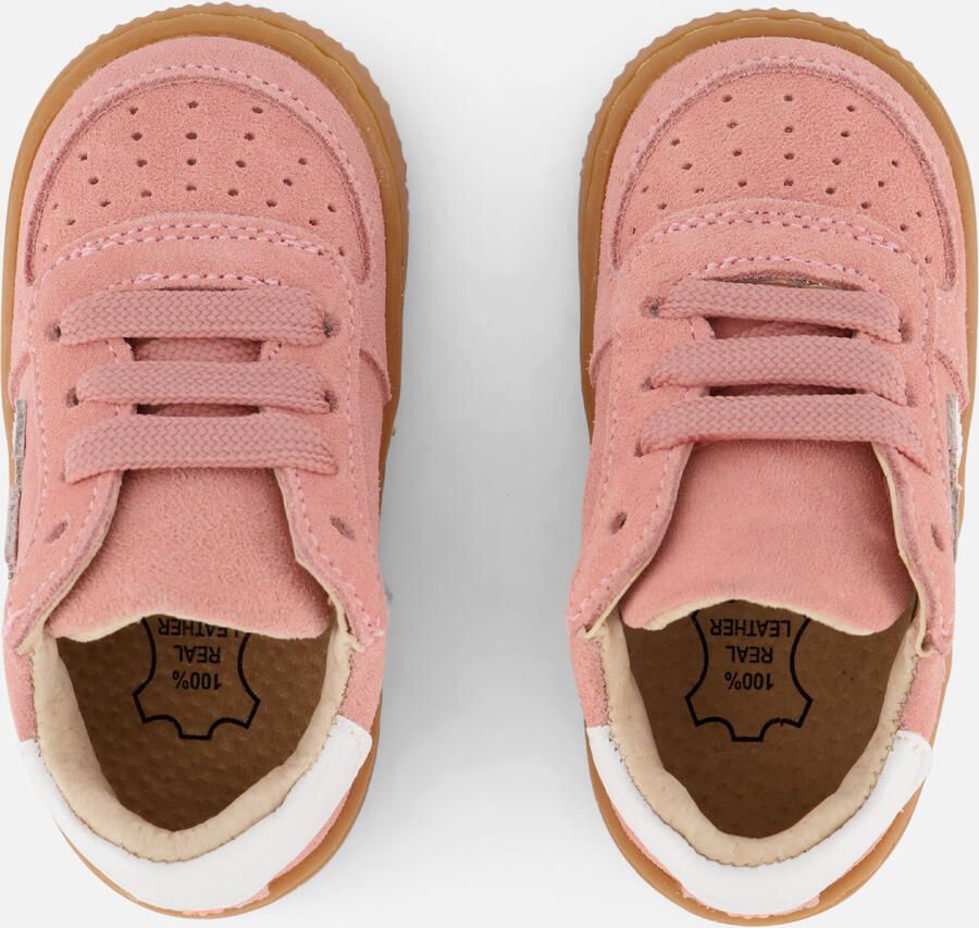Shoesme Roze Suède Sneakertje Sneakers Kinderen Meisjes Pink Leer - Foto 4