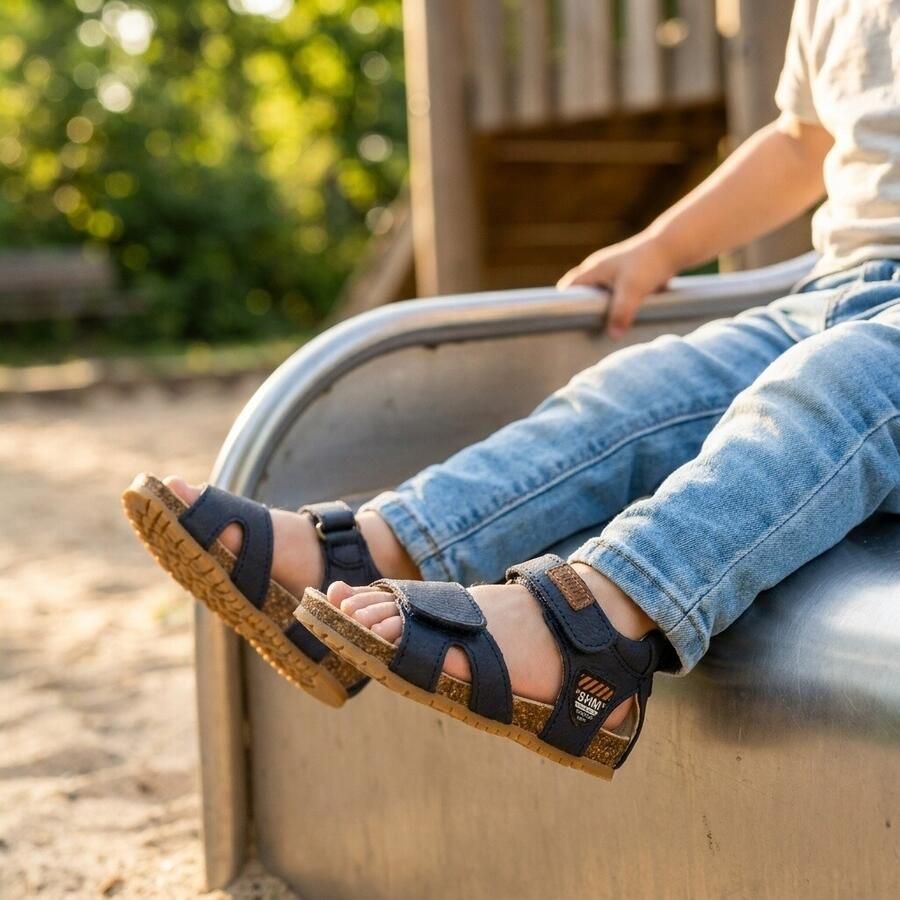 Shoesme Bio Sandalen blauw Leer - Foto 2