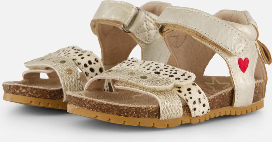 Shoesme metallic gouden sandaal met hartje