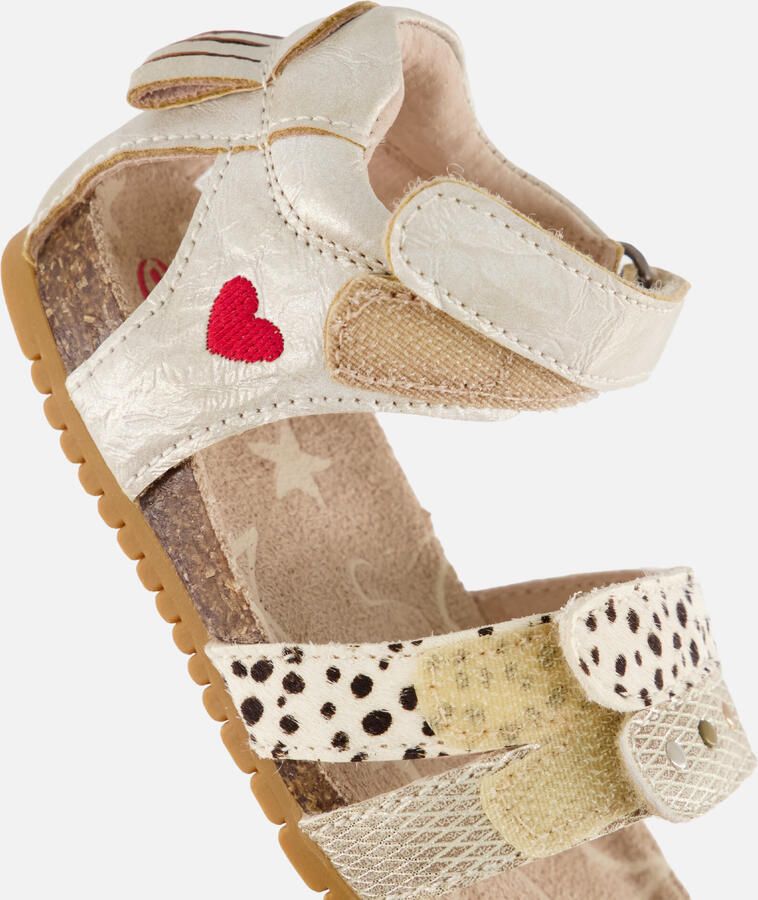 Shoesme metallic gouden sandaal met hartje - Foto 3