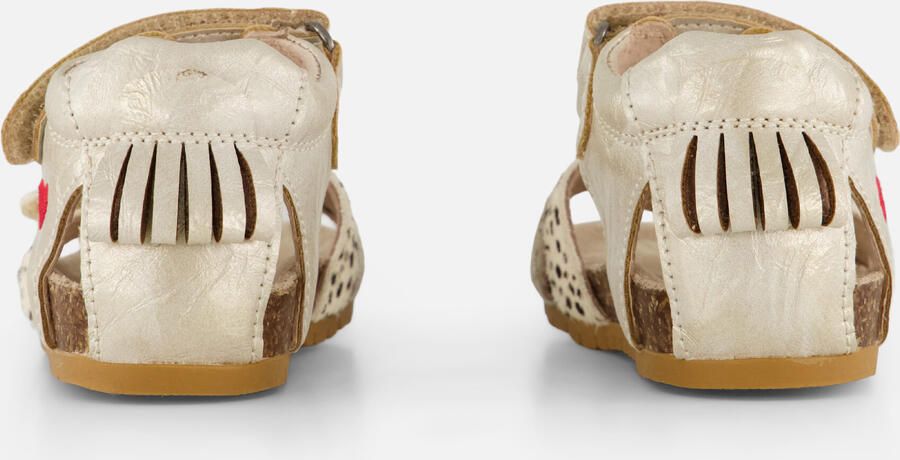 Shoesme metallic gouden sandaal met hartje - Foto 4