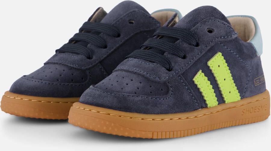 Shoesme Blauw Suède Sneakertje Sneakers Kinderen Jongens Blue Suède