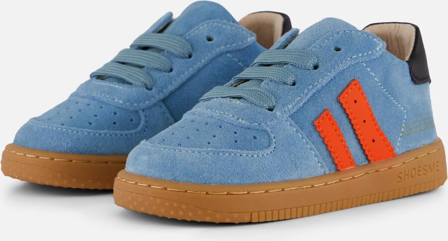 Shoesme Blauw Sneakertje Sneakers Kinderen Jongens BLUE ORANGE Suède - Foto 6