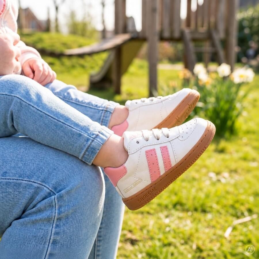 Shoesme Goud Sneakertje Sneakers Kinderen Meisjes LIGHT GOLD Microfiber leer
