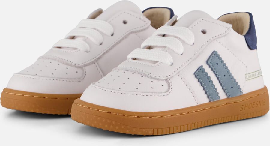 Shoesme Wit-Blauw Sneakertje Sneakers Kinderen Jongens White Blue Leer