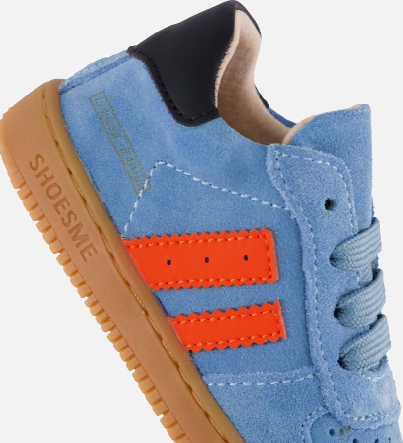 Shoesme Blauw Sneakertje Sneakers Kinderen Jongens BLUE ORANGE Suède - Foto 4