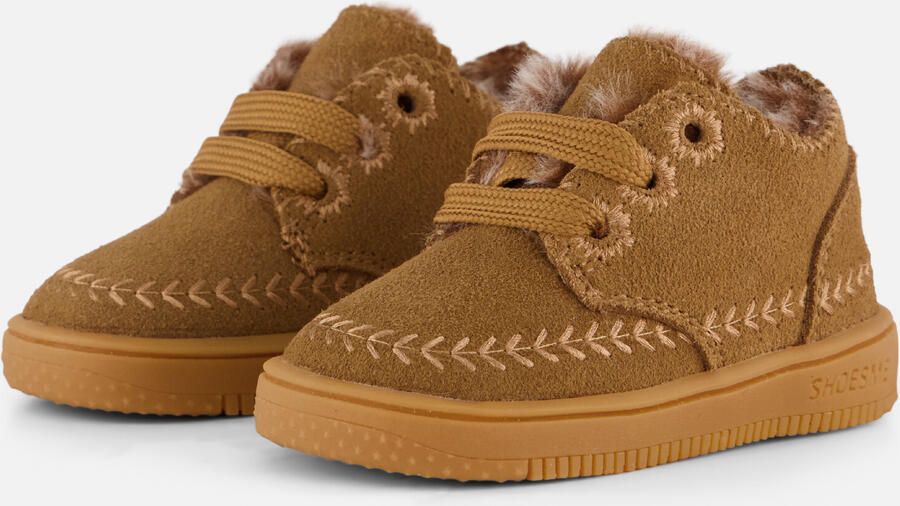 Shoesme Leren Lopen Sneakers cognac Suède Kinderschoenen - Foto 4
