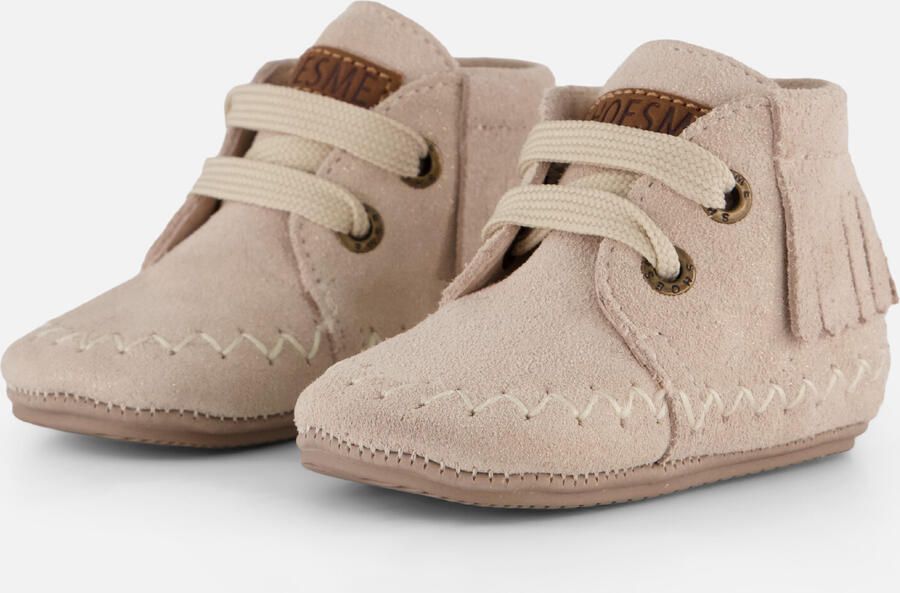 Shoesme Leren Lopen Sneakers Franjes beige Suède Kinderschoenen - Foto 3