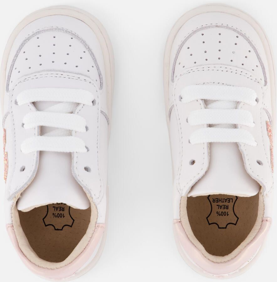 Shoesme Wit-Roze Sneakertje Sneakers Kinderen Meisjes White Peach Leer - Foto 2