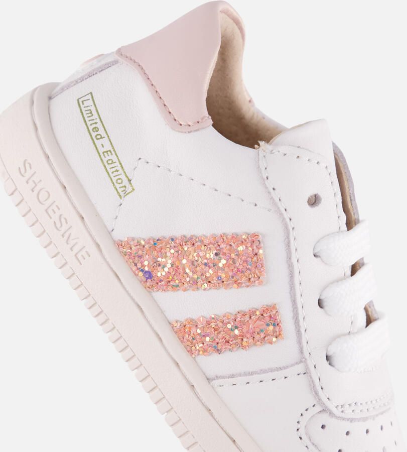 Shoesme Wit-Roze Sneakertje Sneakers Kinderen Meisjes White Peach Leer - Foto 3