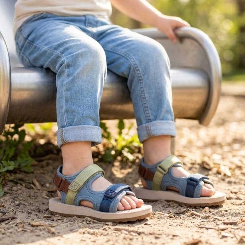 Shoesme Blauwe Lichtgewicht Sandaal Sandalen Kind Jongens Blue Spandex - Foto 3
