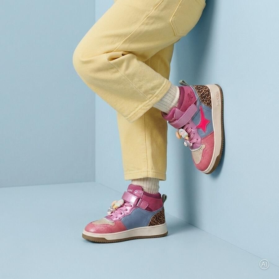 Shoesme New Outsole Sneakers roze Leer Dames - Foto 4