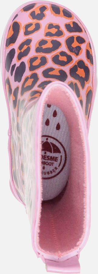 Shoesme regenlaarzen met panterprint roze Rubber Panterprint 24