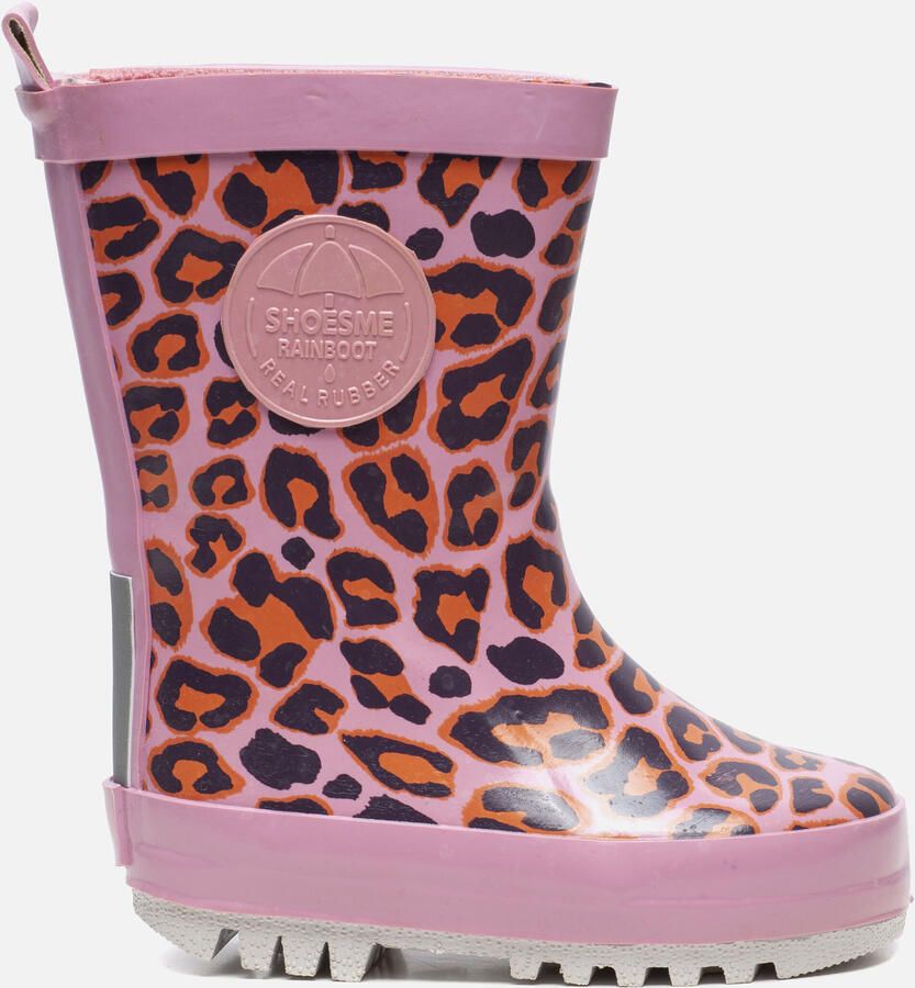 Shoesme regenlaarzen met panterprint roze Rubber Panterprint 24 - Foto 2