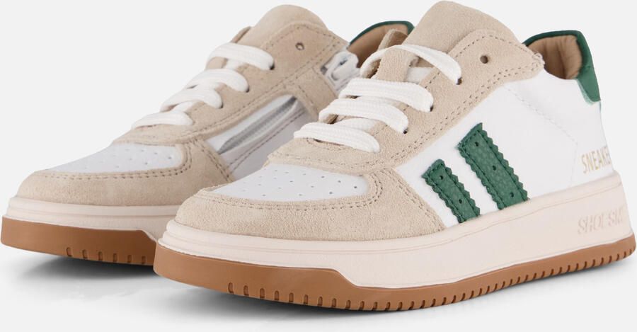Shoesme Wit-Groene Sneaker Sneakers Kinderen Jongens Beige Green Suède - Foto 2