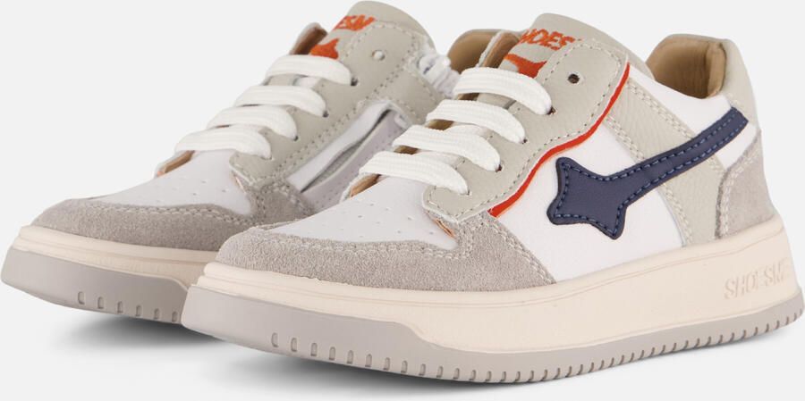 Shoesme Grijze Sneaker Sneakers Kinderen Jongens Grey Blue Orange Suède - Foto 2