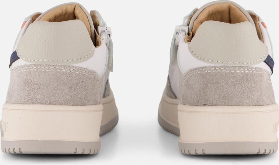 Shoesme Grijze Sneaker Sneakers Kinderen Jongens Grey Blue Orange Suède - Foto 4